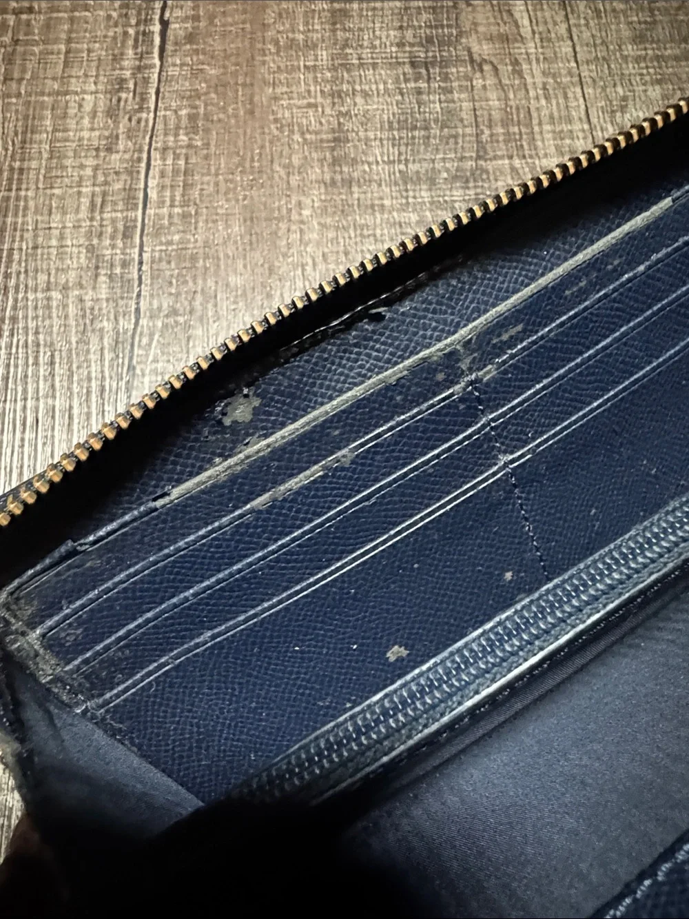 Coach Quilted Denim and Navy Zip Wallet
